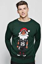 Boohoo Gangster Wrapper Knitted Christmas Jumper