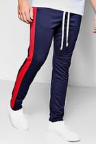 Boohoo Skinny Fit Panel Joggers With Elongated Drawcord