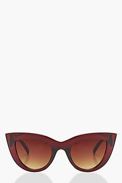Boohoo Millie Oversized Cat Eye Sunglasses