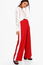 Boohoo Leona Contrast Panel Wide Leg Relaxed Trousers