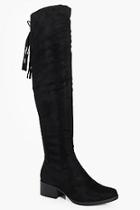 Boohoo Annie Back Lace Over The Knee Boot