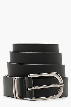 Boohoo Double Bar Boyfriend Belt