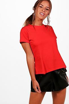 Boohoo Petite Melissa Peplum Hem T-shirt