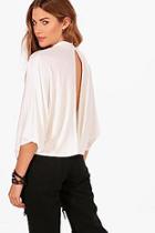 Boohoo Tia Choker Slouchy Split Back T-shirt