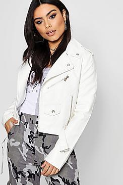 Boohoo Zoe Faux Leather Biker Jacket