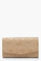Boohoo Faux Snake Structured Clutch & Chain