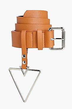 Boohoo Holly Triangle Buckle Detail Belt