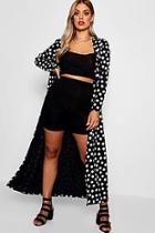 Boohoo Plus Raina Polka Dot Duster