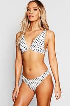 Boohoo Mix And Match Polka Dot Mono-wire Unpadded Top
