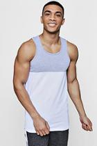 Boohoo Muscle Fit Racer Back Vest With Contrast Yoke