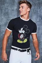 Boohoo Disney Washed Out Mickey Ringer T-shirt
