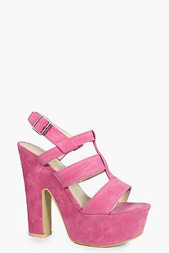 Boohoo Georgia Platform Cage Heels