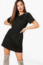Boohoo Emily Embellished Longline T-shirt