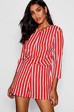 Boohoo Lola Twist Front Sleeveless Playsuit