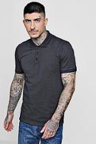 Boohoo Jacquard Short Sleeve Polo