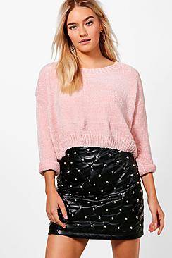 Boohoo Sofia Ribbed Chenille Knit Jumper