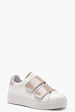 Boohoo Velcro Strap Flatform Trainers