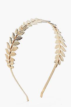 Boohoo Kerry Grecian Leaf Metal Headband