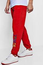 Boohoo Velour Original Man Rainbow Loose Fit Joggers