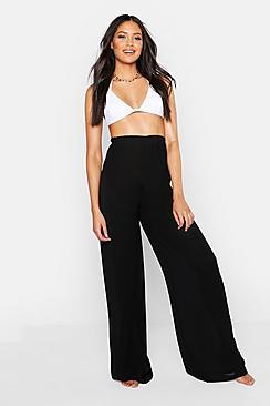 Boohoo Tall Wide Leg Beach Trouser