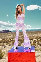 Boohoo Tie Dye Halterneck Flared Leg Jumpsuit