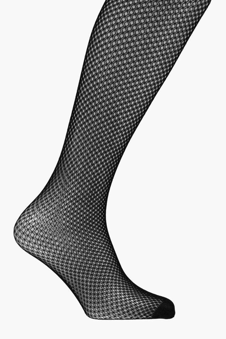 Boohoo Isla Double Fishnet Tights Black