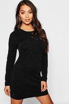 Boohoo Petite Flocked Leopard Mini Dress