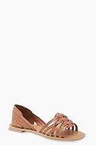 Boohoo Wide Fit Woven Leather Ballets