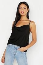 Boohoo Cowl Neck Woven Cami