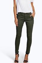 Boohoo Jessica Cropped Low Rise Utility Skinny Jeans