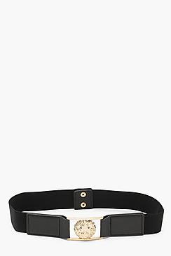 Boohoo Lion Buckle Waist Belt