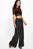Boohoo Laill Metallic Wide Leg Trouser