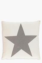 Boohoo Cream And Grey Star Cushion