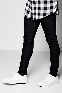 Boohoo Black Spray On Skinny Denim Jeans