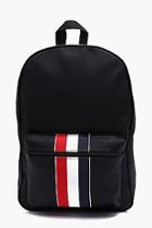 Boohoo Black Nylon Contrast Stripe Backpack