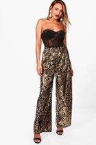 Boohoo Premium Kate Sequin Wide Leg Trousers