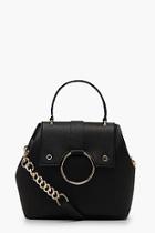 Boohoo Large Ring & Chain Satchel Cross Body