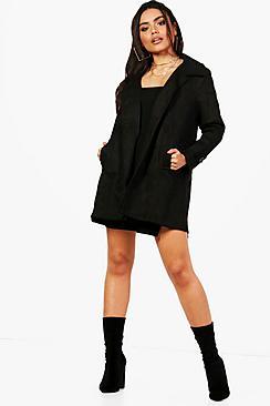 Boohoo Emma Suedette Coat
