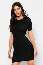 Boohoo Ribbed Mini Dress