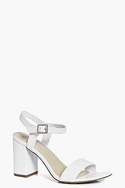 Boohoo Bethany Two Part Block Heels