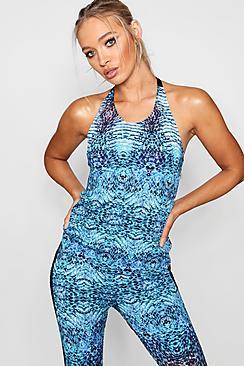 Boohoo Hannah Fit Printed Running Vest