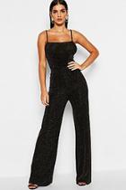 Boohoo Metalic Glitter Wide Leg Trousers