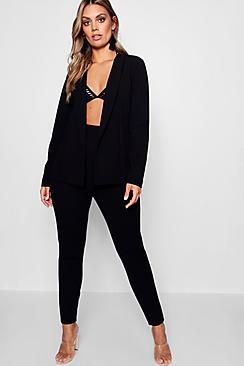 Boohoo Ella Crepe Fitted Suit