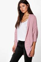 Boohoo Sophia Chunky Rib Cardigan Nude