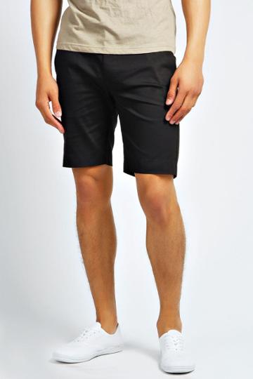 Boohoo Stretch Slim Fit Smart Shorts - Black
