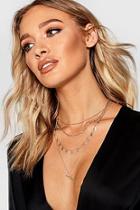 Boohoo Ivy Layered Mixed Metal Chain Necklace
