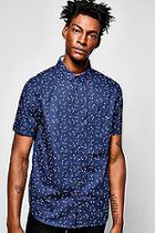 Boohoo Short Sleeve Geo Print Shirt