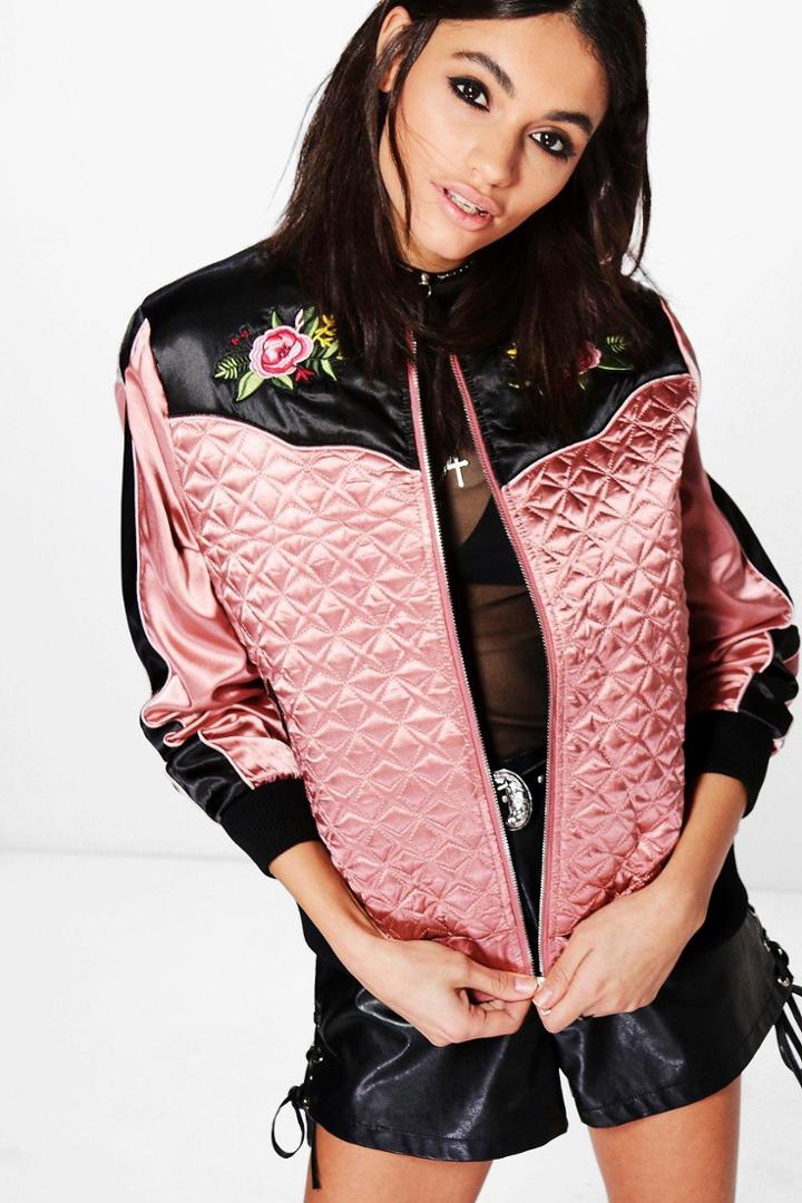 Boohoo Sarah Boutique Western Bomber Multi