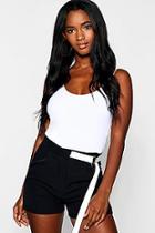 Boohoo Utility Belted Tailored Short