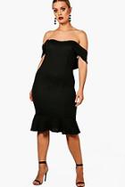 Boohoo Plus Hattie Bandeau Midi Bodycon Dress